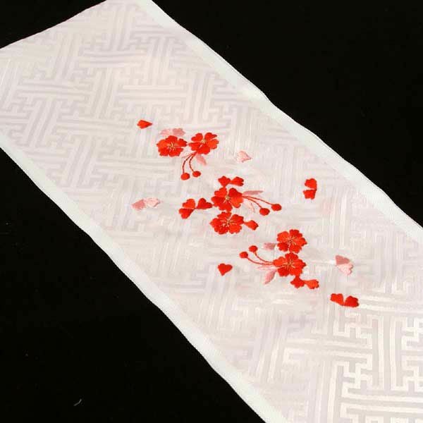 刺繍半衿　こども・お子様用　七五三　ピンク色（刺繍デザインおまかせ） 子供 753