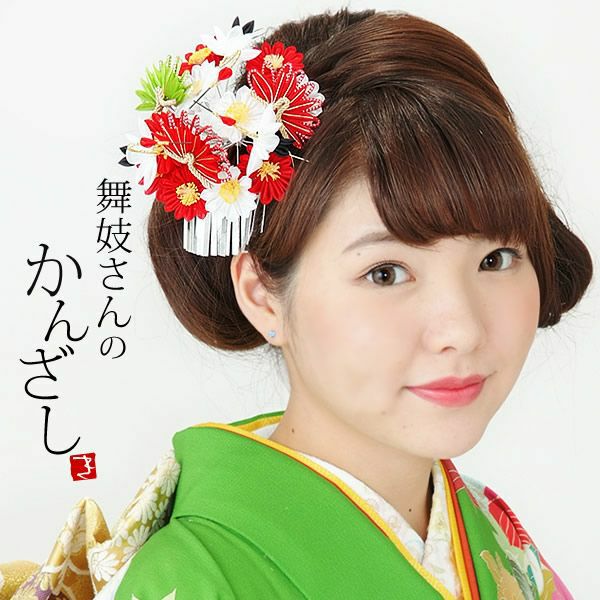 Prices down2】舞妓さんにそっくり！「松竹梅のつまみ細工簪」 京都