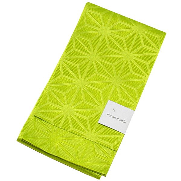 Prices down】きもの町オリジナル浴衣帯 単の半幅帯「麻の葉」 全7色