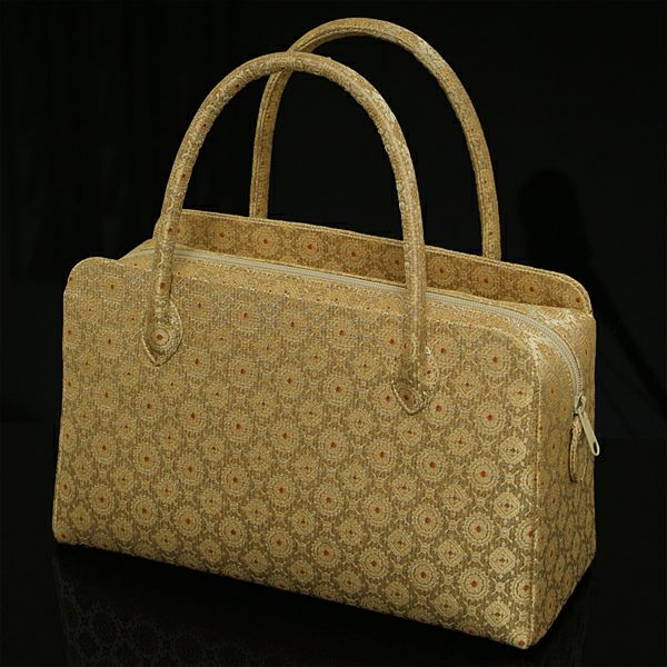 利休バッグ 手提げお茶バッグ 葵バッグ 日本製 帯や着物からも製造