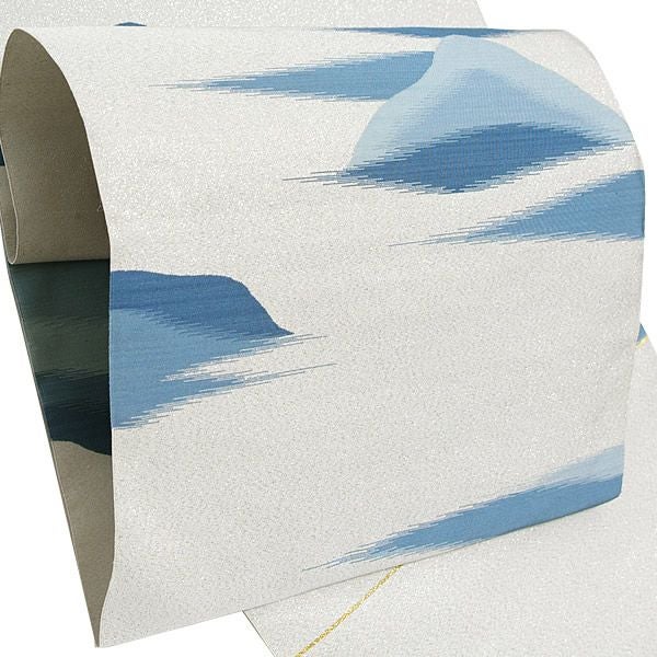 Prices down2】未仕立て袋帯 「扇面に草花」 西陣織 螺鈿 日本製 京都