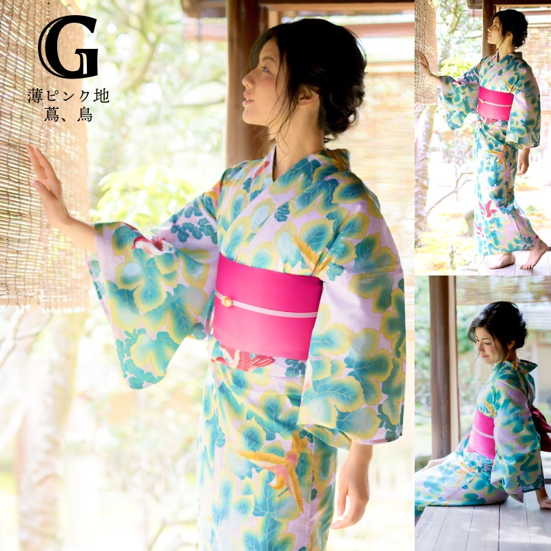浴衣セット2020浴衣と帯の２点セットプチプラセット