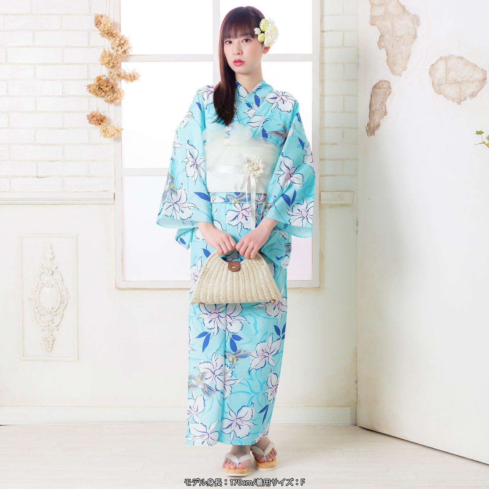 浴衣最大65％OFF！7/16迄)浴衣2点セット（浴衣＋帯）「エレガント