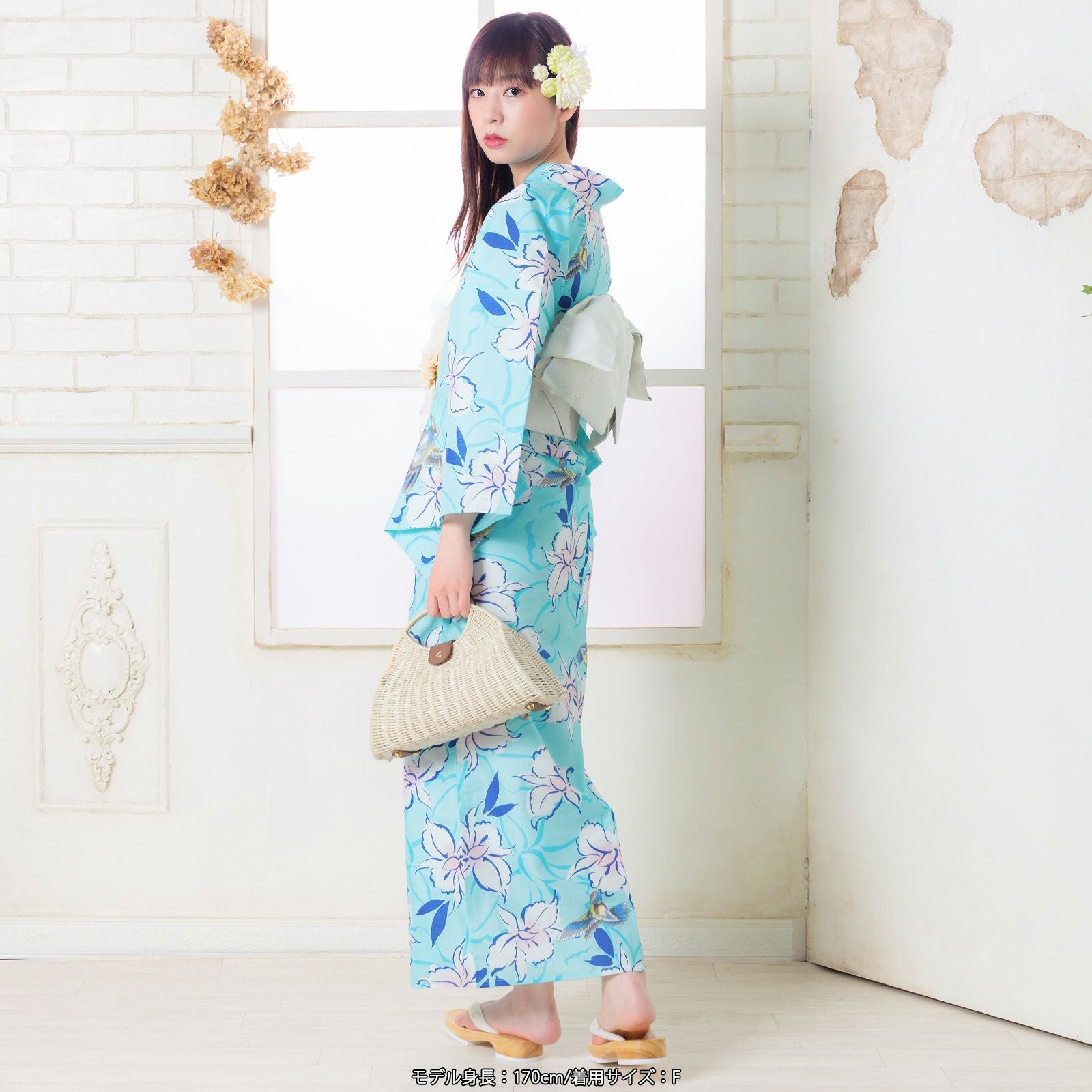 ゆかた＆帯セット♡ 初心者でもプロの着姿！簡単に着れる新二部式浴衣 安心 着付け yukata