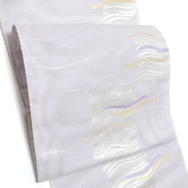 帯 正絹 名古屋帯 9寸 未使用品 レトロ Prices down2】未仕立て名古屋帯 「黒茶色 唐草花に山道文」 正絹帯 九