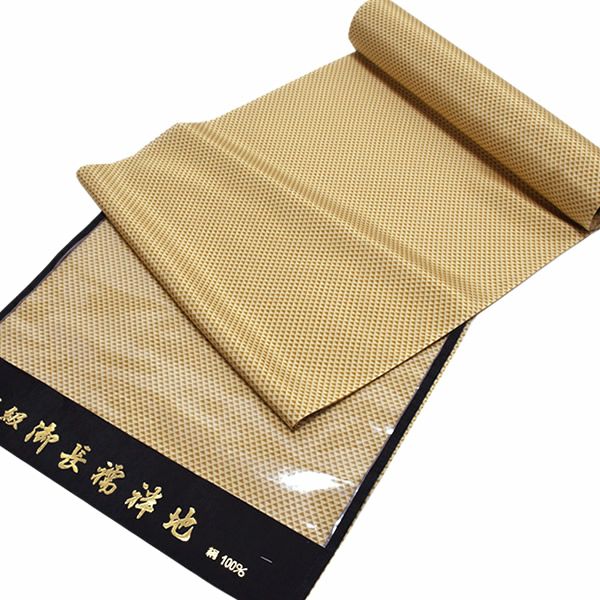 正絹襦袢反物「ベージュ 鱗」精華 着尺 柄襦袢  未仕立て