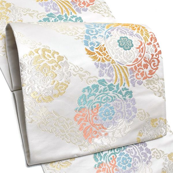 礼装袋帯「富貴風華文」未仕立て 京都西陣 六通柄 訪問着、色留袖、付け下げに 礼装帯