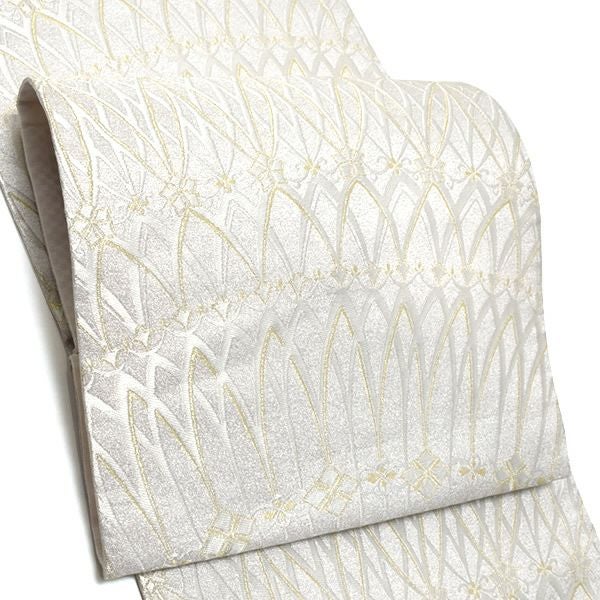 礼装袋帯「銀彩流麗文」未仕立て 京都西陣 六通柄 訪問着、色留袖、付け下げに 礼装帯