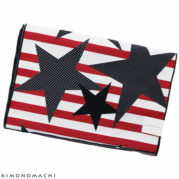 Prices down2】京都きもの町オリジナル 浴衣帯単品「赤色 ストライプ