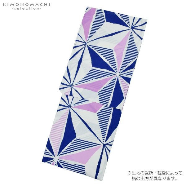 Prices down2】TLサイズ 浴衣単品「ブルー 麻の葉」女性浴衣 プレタ