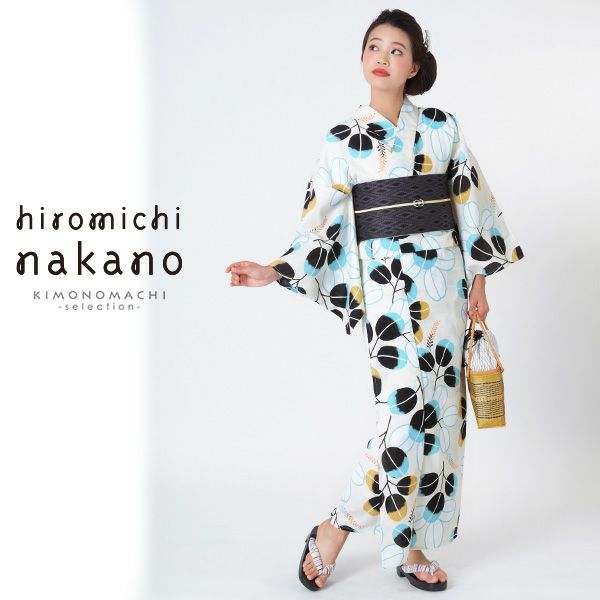 【hirotan 23】★夏物全て浴衣中古品30点まとめ売り Prices down2】ナカノヒロミチ浴衣単品「生成り 萩」S、F、TL、LL 夏