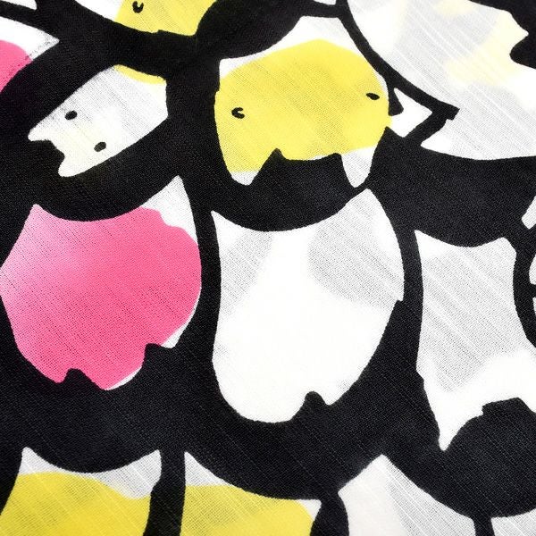 tsumori chisatato 注染浴衣　手毬と黒猫 Prices down2】女性女性浴衣単品「黒グレー ネコスパイラル