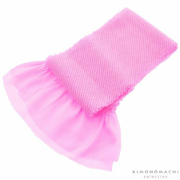 総絞り帯揚げ「ピンク」七五三に 絞り帯揚げ 七五三小物  正絹帯揚げ
