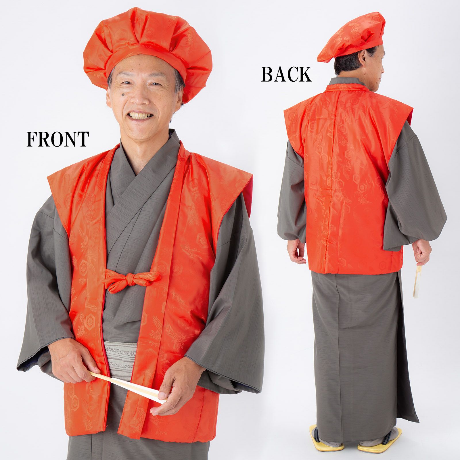 還暦祝い ちゃんちゃんこ 赤 セット】還暦 5点セット 「赤色 鶴と亀の