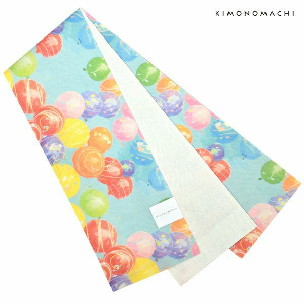 白系おまかせ半幅帯＋お任せ飾りつき帯締めつき◆カルキュロ涼しげ夏水風船の白浴衣◆ Prices down2】麻半幅帯「水風船」浴衣帯 半巾帯 夏着物、浴衣に 夏帯