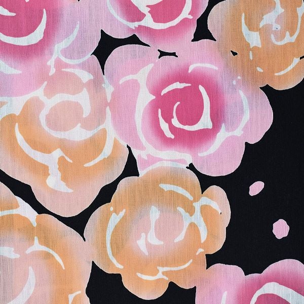 Prices down2】ツモリチサト浴衣単品「黒色 薔薇」tsumori chisato