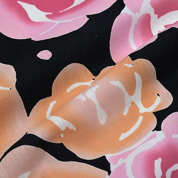 Prices down2】ツモリチサト浴衣単品「黒色 薔薇」tsumori chisato