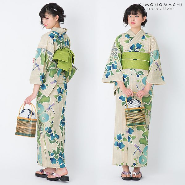 20％OFF】芸艸堂浴衣セット「ブルー 花とトンボ」荻野一水 綿浴衣 日本