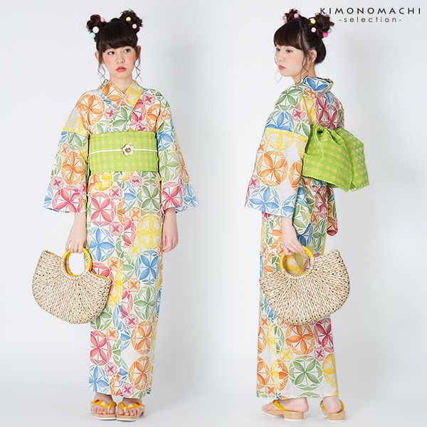 ツモリチサト浴衣セット「カラフル 丸七宝と猫」tsumori chisato 女性