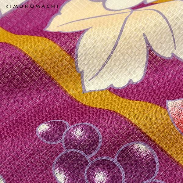 Prices down2】KIMONOMACHI浴衣セット「紫色 葡萄蔦」S、F、TL、LL 綿