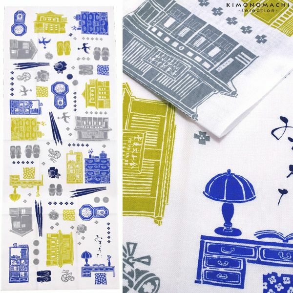 みすゞうた手ぬぐい「茶棚」みすゞうた 手拭い 贈り物に  日本製