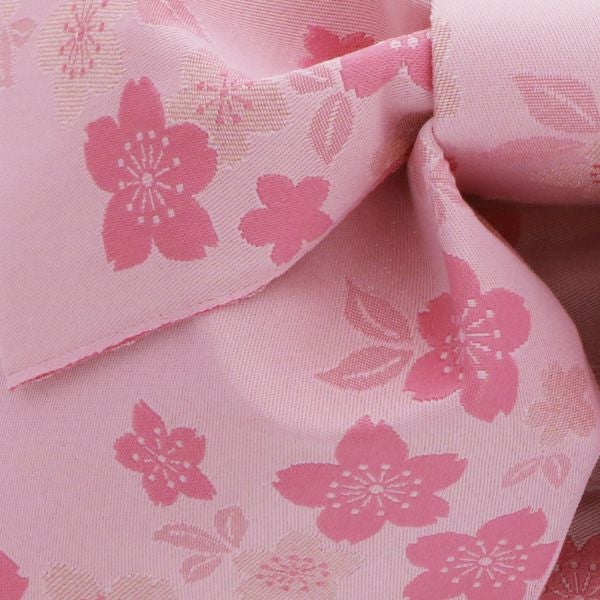 新品　結び帯　絵羽柄　薄ピンク 大人用結び帯単品「薄ピンク 桜」作り帯 浴衣帯 夏祭り、盆踊りに 付け