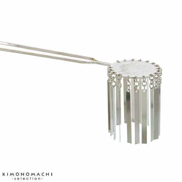 ビラカンかんざし「シルバー　桐」髪飾り 花魁 和 成人式、結婚式 ビラビラかんざし J16-006　S　ビラカン丸桐1段