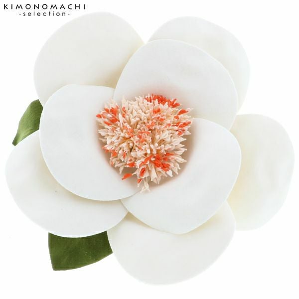 振袖、袴髪飾り「白色　花」お花髪飾り ベロア 振袖髪飾り 成人式、結婚式 ベルベット （1419）