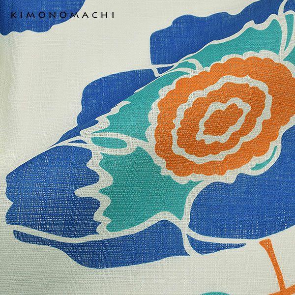 レディース 浴衣3点セット(浴衣＋帯＋下駄)「浴衣 レトロフラワー