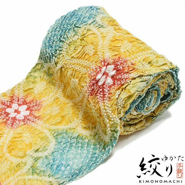 絞り浴衣反物「ミクロネシア」 絞り浴衣 綿浴衣 未仕立て