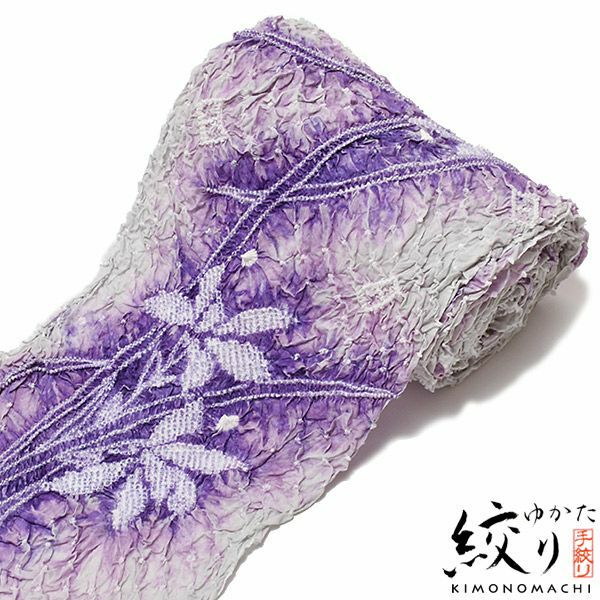 絞り浴衣反物「スマイルらん」 絞り浴衣 綿浴衣 未仕立て