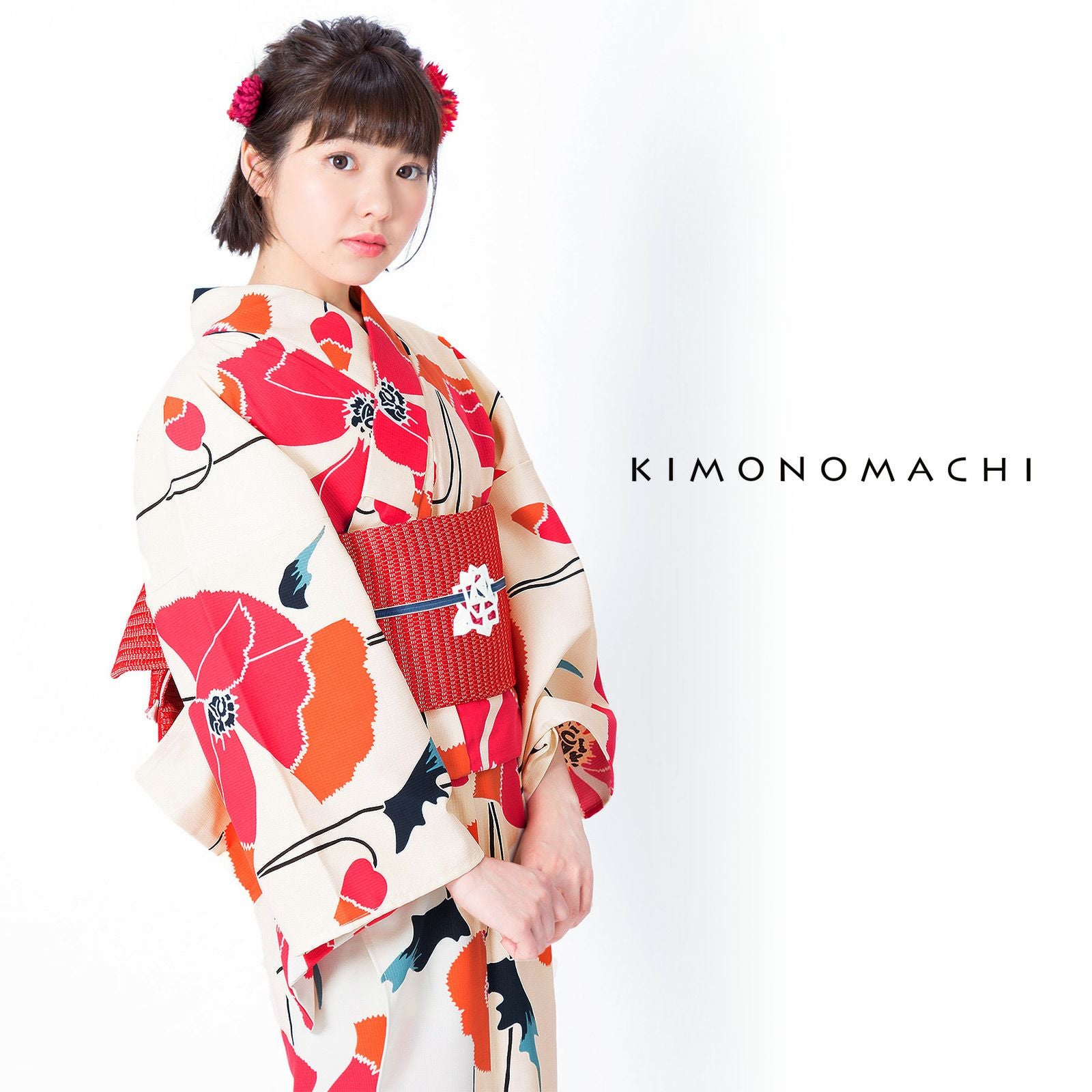 Prices down2】浴衣 レディース 「ピンク 芥子」 吸水速乾 CoolPass