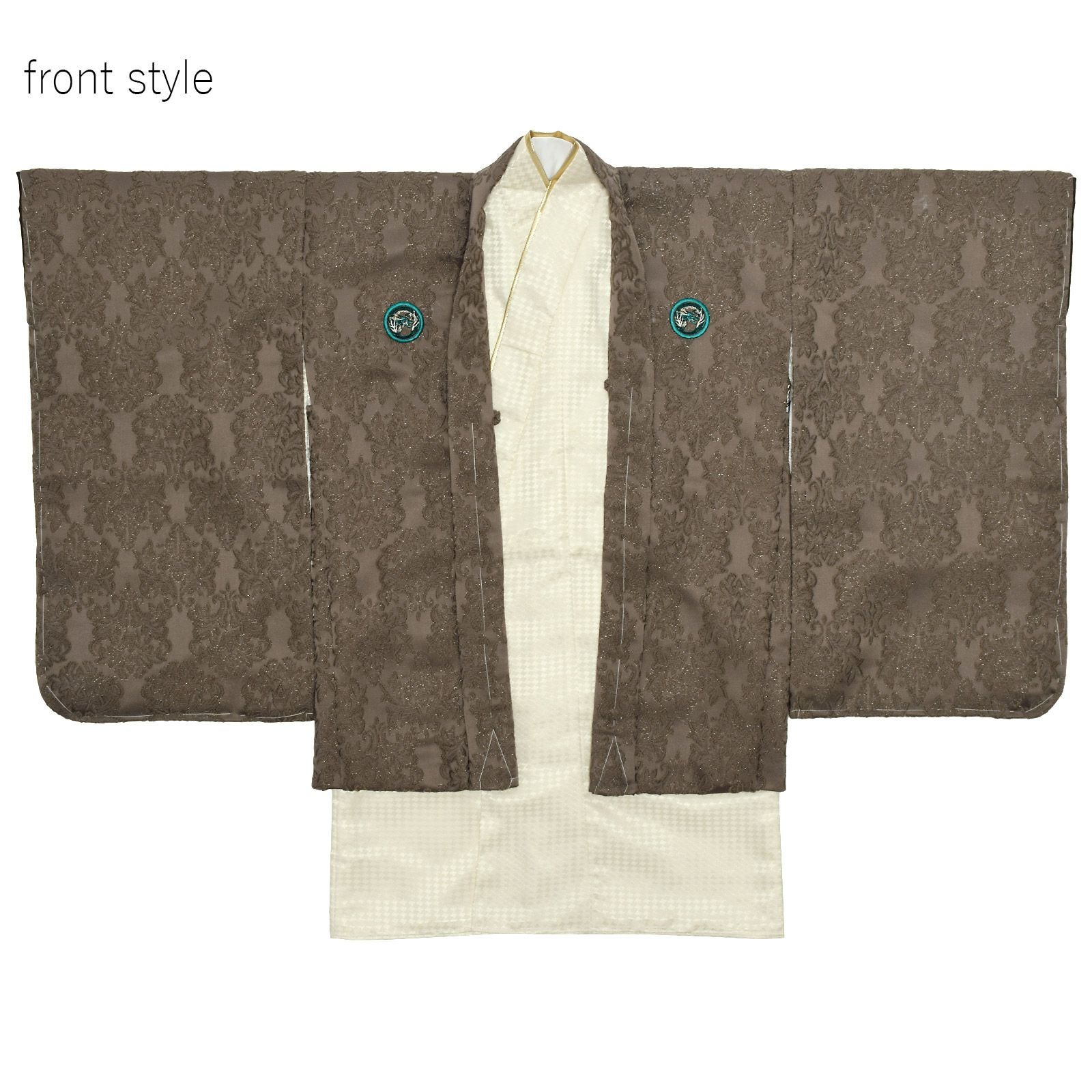 Prices down2】七五三 着物 男の子 3歳～5歳 羽織袴セット 「茶色地