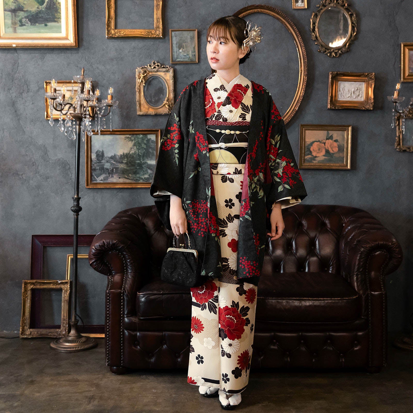 洗える着物10％OFF 5/14迄)羽織 単品 「きもの福袋から飛び出した羽織