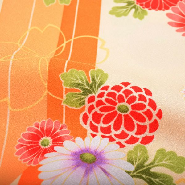 袴 セット 卒業式 女性 3点セット 「二尺袖：イエローオレンジ 矢羽に