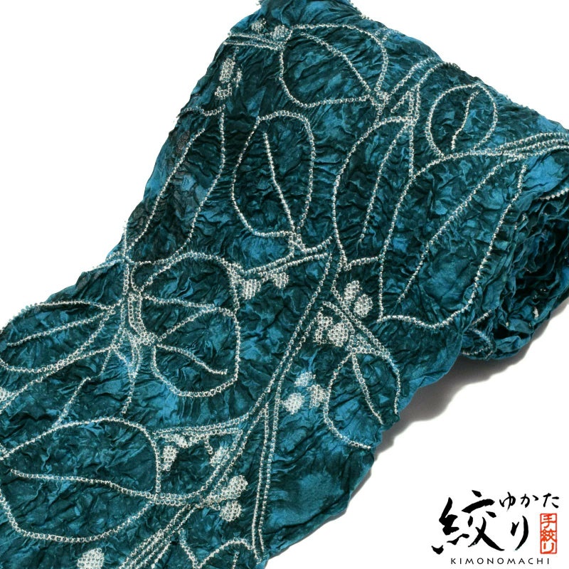 絞り浴衣反物 「若葉」 有松絞り 女性浴衣 レディース浴衣 絞り浴衣 綿浴衣 未仕立て