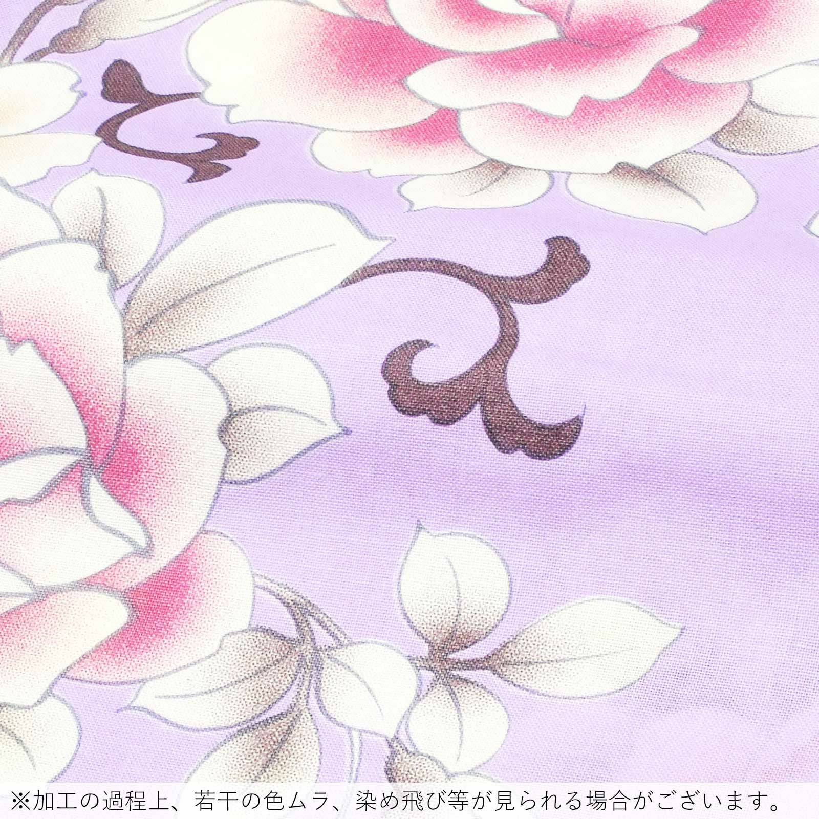 浴衣 レディース 単品 「パープル 薔薇」 フリーサイズ レトロ モダン