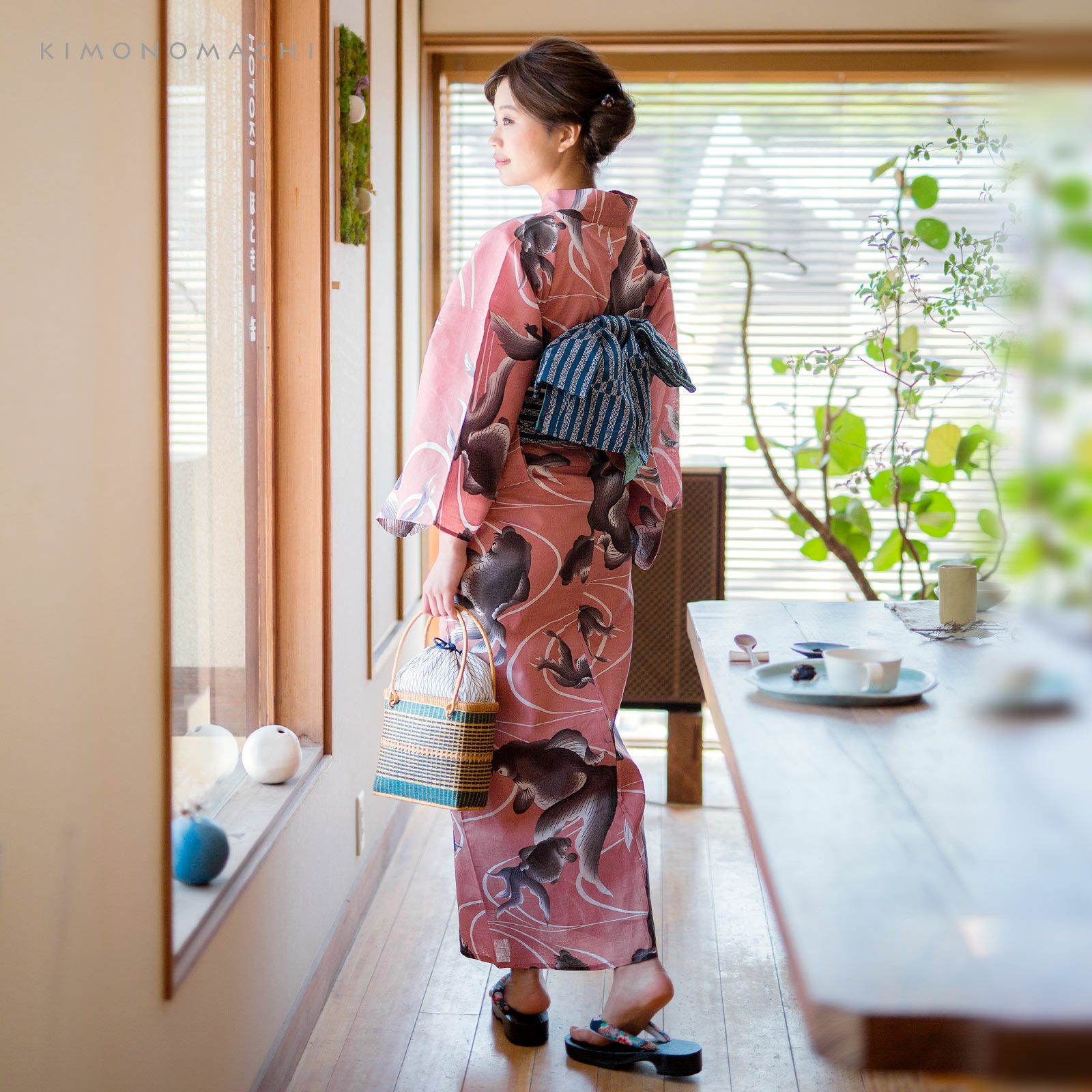 ＃11 【金魚×百合 浴衣＊】◎新品 ◎涼やか変わり織り＊ しなやか大人浴衣＊ 11 【金魚×百合 浴衣＊】◎新品 ◎涼やか変わり織り＊ しなやか大人