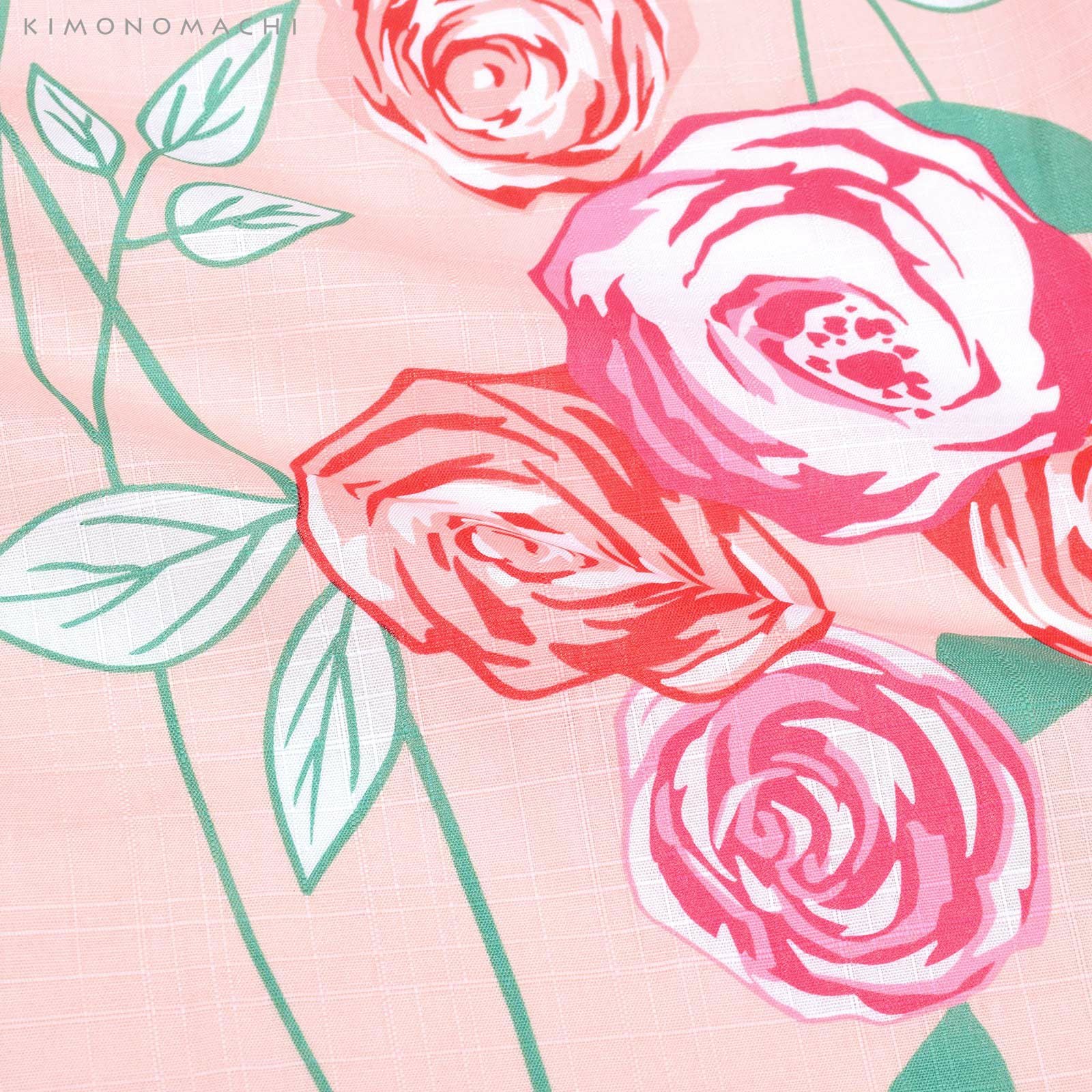Prices down2】浴衣 レディース 単品 「ピンク 薔薇」 S F TL LL