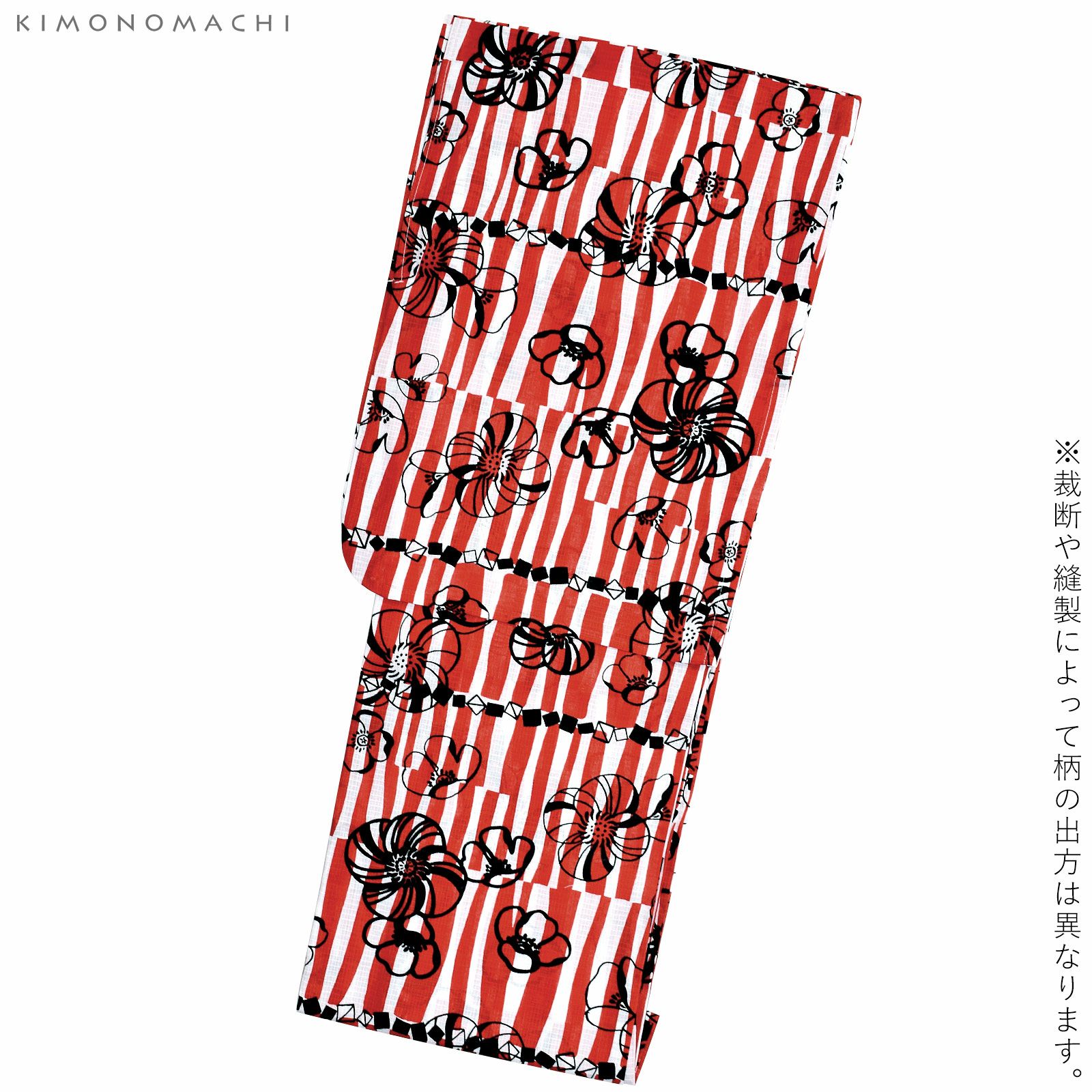 Prices down2】浴衣 レディース 単品 「レッド レトロフラワー」 S F