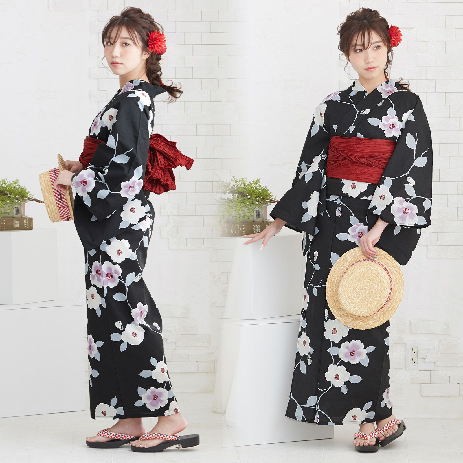 浴衣 セット レディース 大人 浴衣セット 浴衣3点セット（浴衣＋帯＋