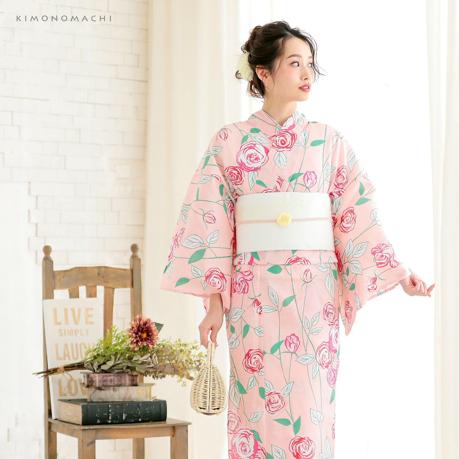 【8/2まで】薔薇 モダン 浴衣 着物 ピンク ギャル 帯付き 000000020311-09.jpg?size=l&w=