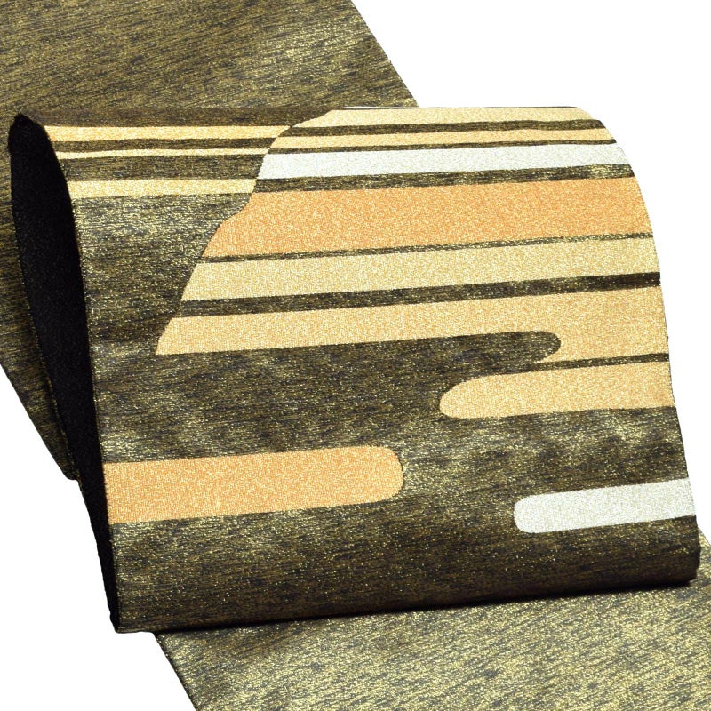 袋帯 フォーマル 礼装袋帯 「爪つづれ　遠山霞　黒×金」 白龍庵勝山謹製 西陣織証紙番号No.2527 お太鼓柄 日本製 西陣織 絹 未仕立て 黒留袖用 訪問着用 色留袖用 礼装用袋帯 新品 未使用