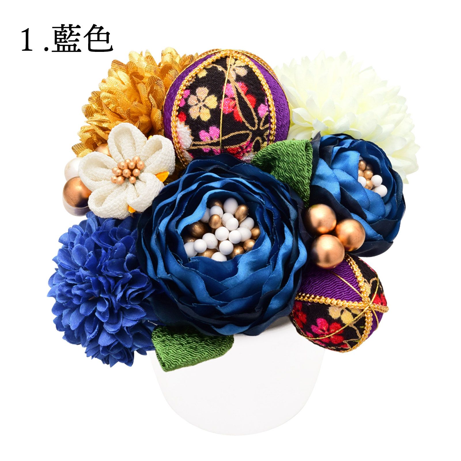 Prices down】髪飾り 成人式 つまみ髪飾り Uピン 12点セット