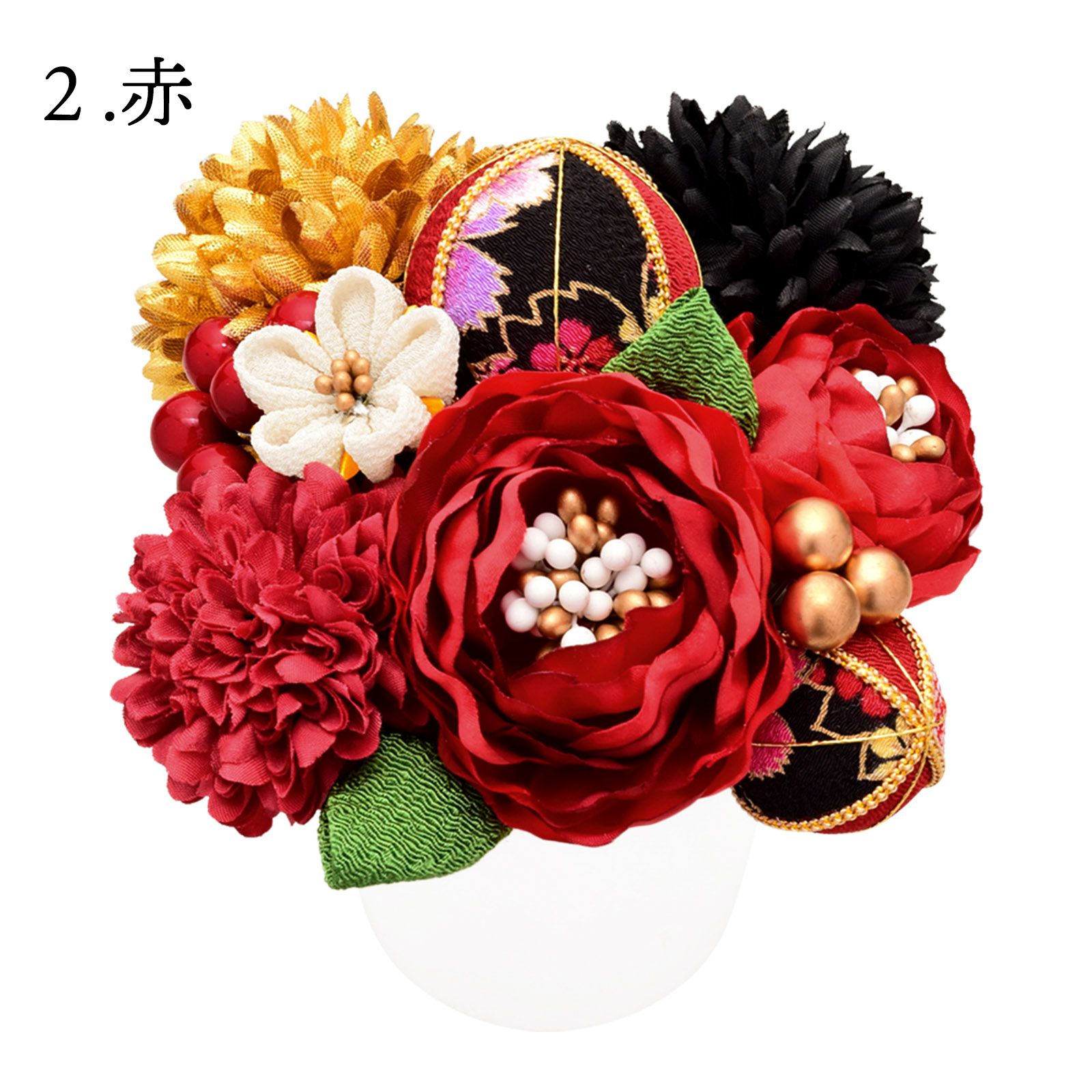 Prices down】髪飾り 成人式 つまみ髪飾り Uピン 12点セット
