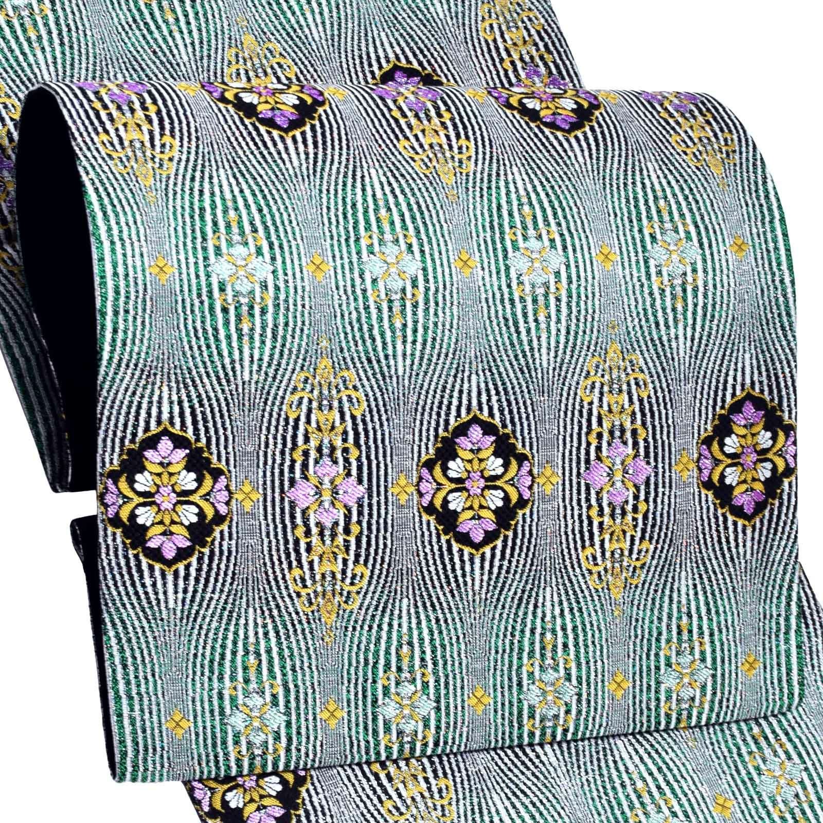 Prices down4】袋帯 礼装用袋帯 「黒地 菱取重ね紋」帯匠山下謹製 西陣