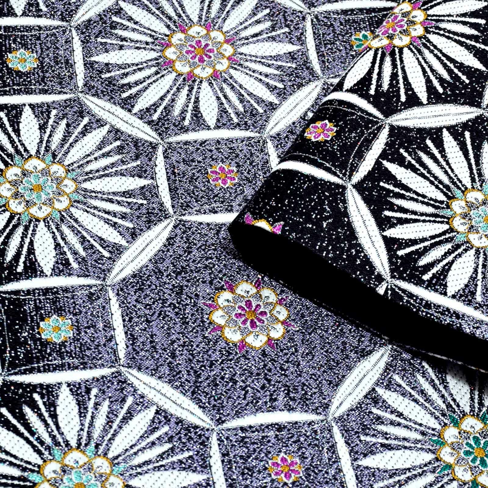 Prices down4】袋帯 礼装用袋帯 「黒地 花蜀甲紋」帯匠山下謹製 西陣