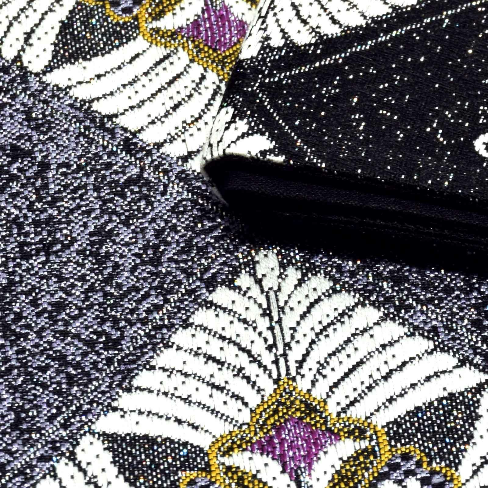 Prices down4】袋帯 礼装用袋帯 「黒地 菱取重ね紋」帯匠山下謹製 西陣