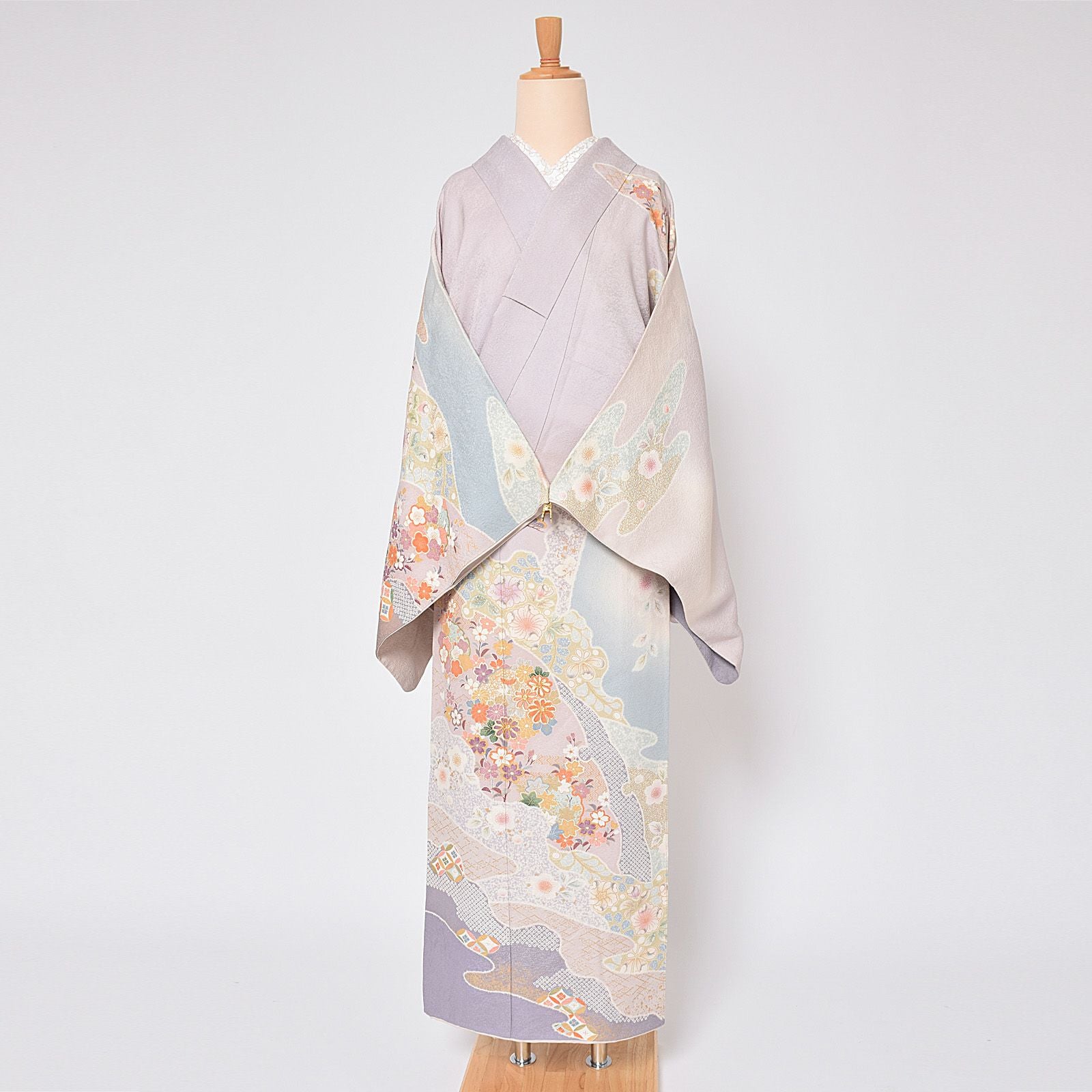 1831吉祥文様訪問着　袷単品 訪問着/水色に吉祥文様 | 着物オンラインレンタルサイト｜着物