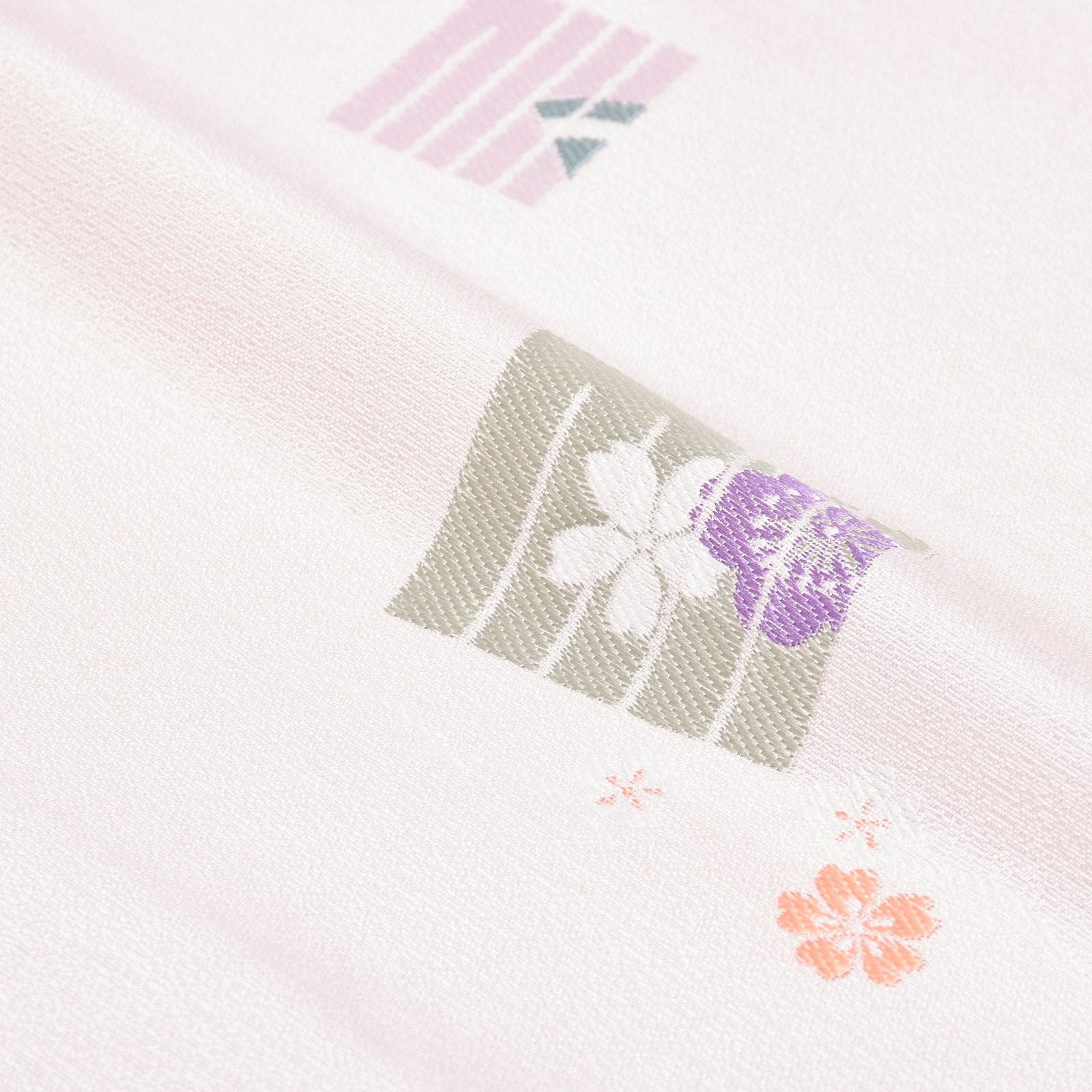 なごや帯/未使用品/正絹/紬/ピンク/芯なし/美品/仕立上がり/10524 名古屋帯 未使用 正絹 縮緬 九寸 日本工芸会正会員 小倉淳史 染色作家